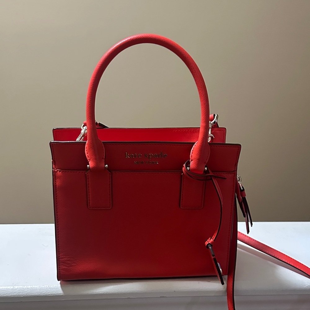 Kate Spade Red Satchel with crossbody strap